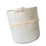 Max Cotton Rope Handle Storage Basket Laundry Basket Storage Container White - Aladdin Shoppers