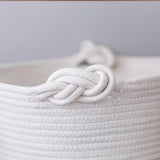Max Cotton Rope Handle Storage Basket Laundry Basket Storage Container White - Aladdin Shoppers