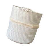 Max Cotton Rope Handle Storage Basket Laundry Basket Storage Container White - Aladdin Shoppers