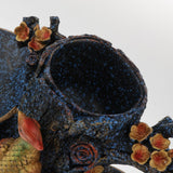 Max Creative Resin Countertop Fruit Basket Stand With Birds Pattern Blue - Aladdin Shoppers