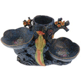Max Creative Resin Countertop Fruit Basket Stand With Birds Pattern Blue - Aladdin Shoppers