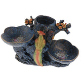 Max Creative Resin Countertop Fruit Basket Stand With Birds Pattern Blue - Aladdin Shoppers