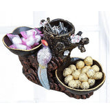 Max Creative Resin Countertop Fruit Basket Stand With Birds Pattern Red - Aladdin Shoppers