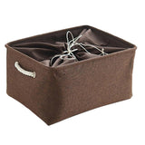 Max Cubby Storage Basket Organizer Bin with Drawstring Storage Bin Coffee - Aladdin Shoppers