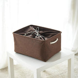Max Cubby Storage Basket Organizer Bin with Drawstring Storage Bin Coffee - Aladdin Shoppers