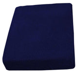 Max Dark Blue Stretch Sofa Seat Cushion Covers Couch Slipcover 50.8x50.8x5cm (1 Seater) - Aladdin Shoppers