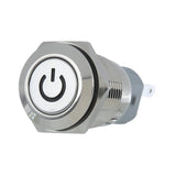 Max DC 12V 16mm Aluminum LED Car Illuminated Latching Push Button Switch Blue - Aladdin Shoppers