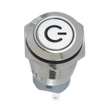 Max DC 12V 16mm Aluminum LED Car Illuminated Latching Push Button Switch Blue - Aladdin Shoppers