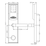 Max Digital Keypad Coded Lock Unlocked by Password/RF Card/Key Left-Inward - Aladdin Shoppers