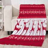 Max Digital Printing Flannel Blanket Bed Sofa Throw Reindeer 130x150cm - Aladdin Shoppers