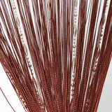 Max Door String Curtain Panel Fringe Curtain Fly Screen Room Divider Dark Coffee - Aladdin Shoppers