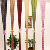 Max Door String Curtain Panel Fringe Curtain Fly Screen Room Divider Green - Aladdin Shoppers