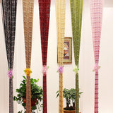 Max Door String Curtain Panel Fringe Curtain Fly Screen Room Divider White - Aladdin Shoppers