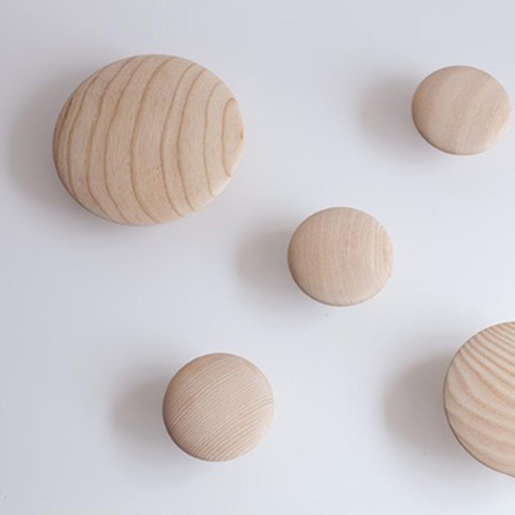 Max Dots Coat Hook Colorful Ash Wood Wall Mount Coat Wall Hanger Rack Natural M - Aladdin Shoppers