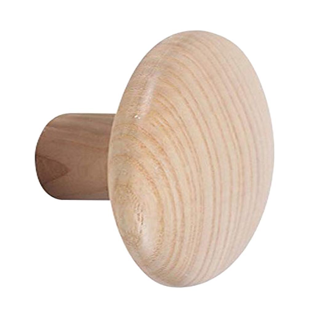 Max Dots Coat Hook Colorful Ash Wood Wall Mount Coat Wall Hanger Rack Natural S - Aladdin Shoppers