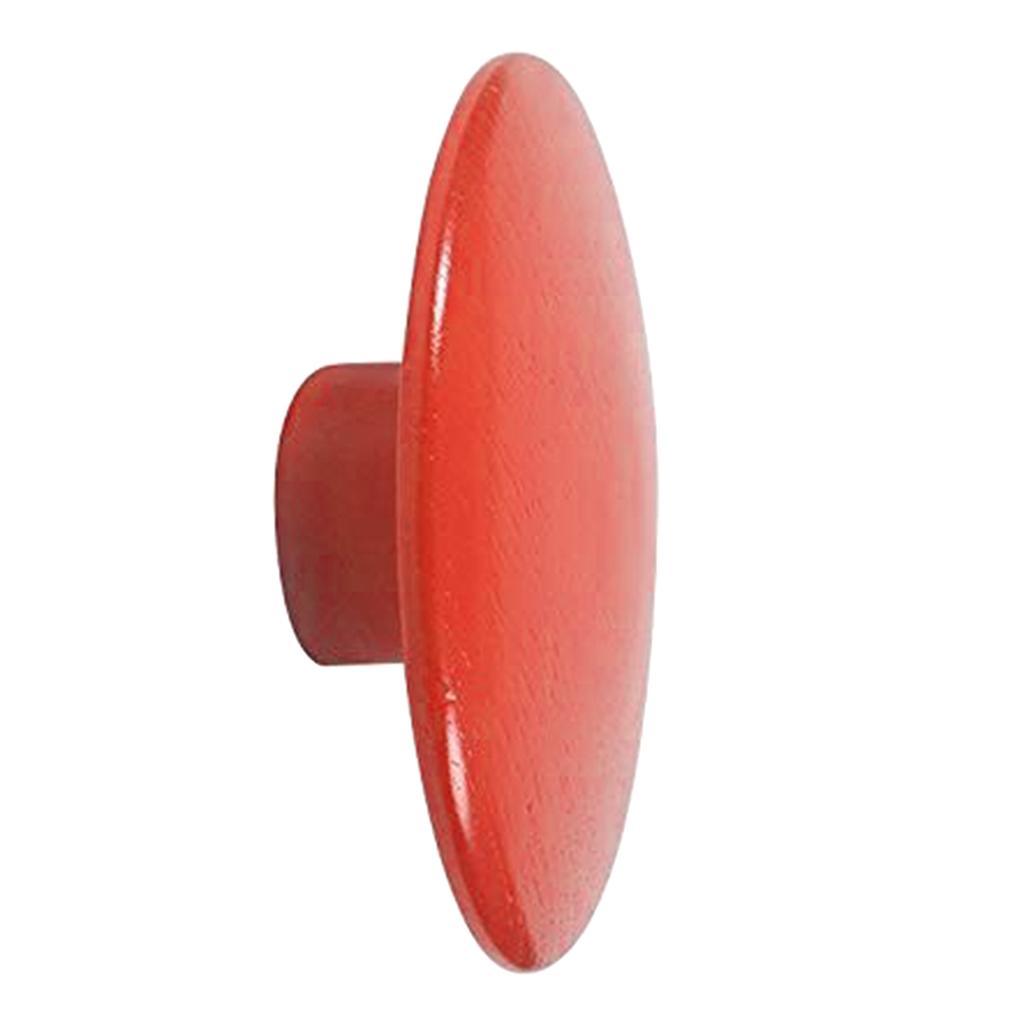Max Dots Coat Hook Colorful Ash Wood Wall Mount Coat Wall Hanger Rack Orange M - Aladdin Shoppers