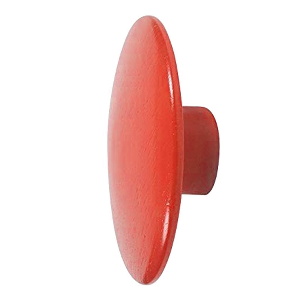 Max Dots Coat Hook Colorful Ash Wood Wall Mount Coat Wall Hanger Rack Orange M - Aladdin Shoppers