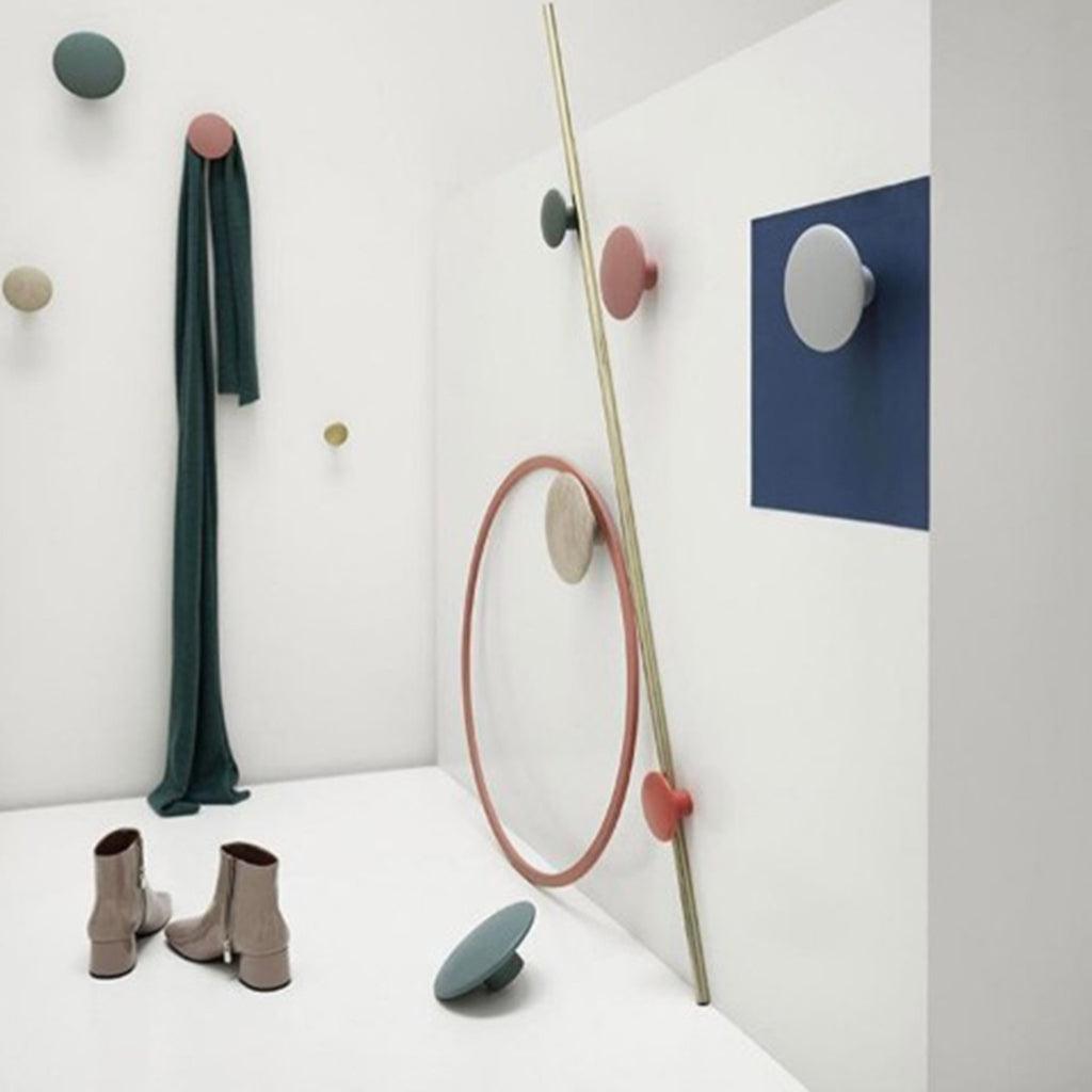 Max Dots Coat Hook Colorful Ash Wood Wall Mount Coat Wall Hanger Rack Pink L - Aladdin Shoppers