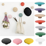 Max Dots Coat Hook Colorful Ash Wood Wall Mount Coat Wall Hanger Rack White M - Aladdin Shoppers
