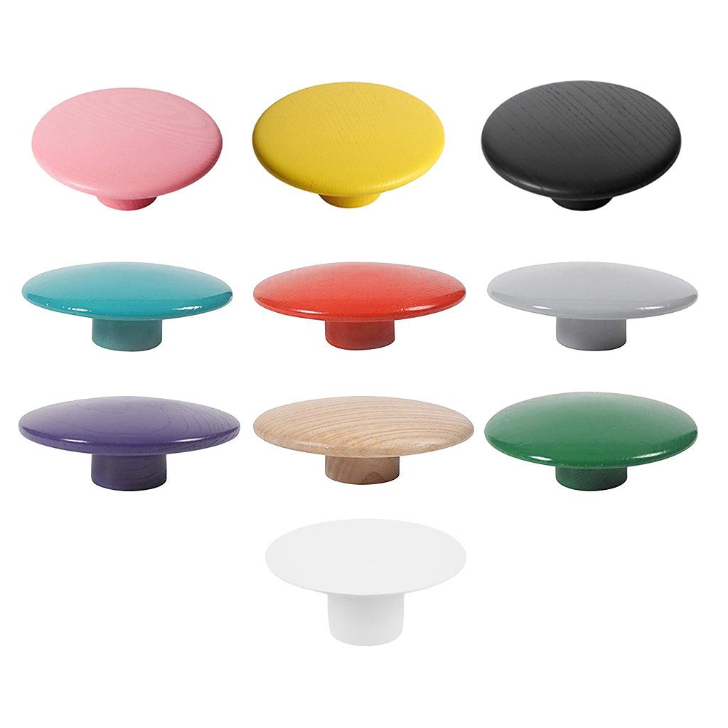 Max Dots Coat Hook Colorful Ash Wood Wall Mount Coat Wall Hanger Rack White M - Aladdin Shoppers
