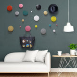 Max Dots Coat Hook Colorful Ash Wood Wall Mount Coat Wall Hanger Rack Yellow M - Aladdin Shoppers