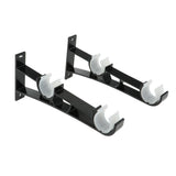 Max Double Curtain Rod Brackets Window Drapes Rods Holder Black - Aladdin Shoppers