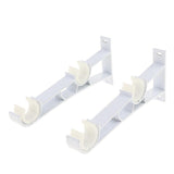 Max Double Curtain Rod Brackets Window Drapes Rods Holder White - Aladdin Shoppers