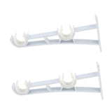Max Double Curtain Rod Brackets Window Drapes Rods Holder White - Aladdin Shoppers