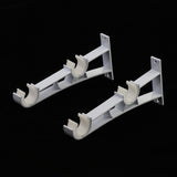 Max Double Curtain Rod Brackets Window Drapes Rods Holder White - Aladdin Shoppers