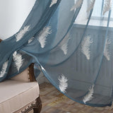 Max Drape/Panels/Treatment Sheer Voile Window Curtains for Bedroom blue M - Aladdin Shoppers