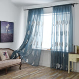 Max Drape/Panels/Treatment Sheer Voile Window Curtains for Bedroom blue M - Aladdin Shoppers