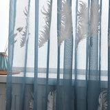 Max Drape/Panels/Treatment Sheer Voile Window Curtains for Bedroom blue M - Aladdin Shoppers