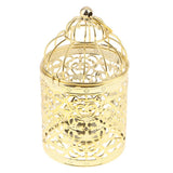 Max Electroplated Metal Birdcage Shape Tea Light Candle Holder B-Gold - Aladdin Shoppers