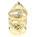 Max Electroplated Metal Birdcage Shape Tea Light Candle Holder E-Gold - Aladdin Shoppers