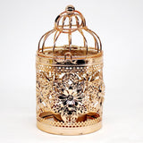 Max Electroplated Metal Birdcage Shape Tea Light Candle Holder E-Rose Gold - Aladdin Shoppers