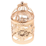 Max Electroplated Metal Birdcage Shape Tea Light Candle Holder E-Rose Gold - Aladdin Shoppers