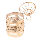 Max Electroplated Metal Birdcage Shape Tea Light Candle Holder E-Rose Gold - Aladdin Shoppers