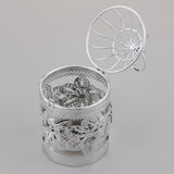 Max Electroplated Metal Birdcage Shape Tea Light Candle Holder E-Silver - Aladdin Shoppers