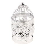 Max Electroplated Metal Birdcage Shape Tea Light Candle Holder E-Silver - Aladdin Shoppers