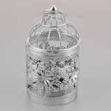 Max Electroplated Metal Birdcage Shape Tea Light Candle Holder E-Silver - Aladdin Shoppers