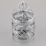 Max Electroplated Metal Birdcage Shape Tea Light Candle Holder E-Silver - Aladdin Shoppers