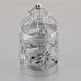 Max Electroplated Metal Birdcage Shape Tea Light Candle Holder E-Silver - Aladdin Shoppers