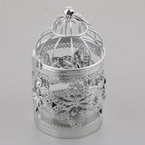 Max Electroplated Metal Birdcage Shape Tea Light Candle Holder E-Silver - Aladdin Shoppers