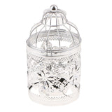 Max Electroplated Metal Birdcage Shape Tea Light Candle Holder E-Silver - Aladdin Shoppers