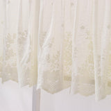 Max Embroidered Lace Window Voile Sheer Curtain Valance Tiers 74*61cm Creamy - Aladdin Shoppers