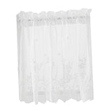 Max Embroidered Lace Window Voile Sheer Curtain Valance Tiers 74*61cm White - Aladdin Shoppers