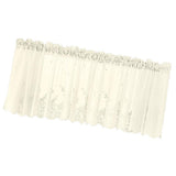 Max Embroidered Lace Window Voile Sheer Curtain Valance Tiers Creamy 137x61cm - Aladdin Shoppers