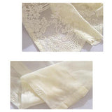 Max Embroidered Lace Window Voile Sheer Curtain Valance Tiers Creamy 137x61cm - Aladdin Shoppers