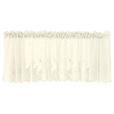 Max Embroidered Lace Window Voile Sheer Curtain Valance Tiers Creamy 137x61cm - Aladdin Shoppers