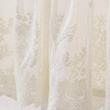 Max Embroidered Lace Window Voile Sheer Curtain Valance Tiers Creamy 137x61cm - Aladdin Shoppers